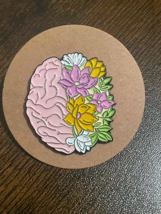 Blooming Mental Health Pin